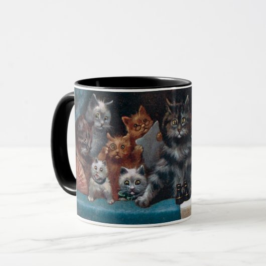 Calicoと虎猫の子猫・ H. Maguire ・ Mug マグカップ (正面左)