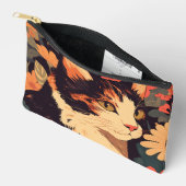 Calicoエレガント Cat inフローラガーデンスモール アクセサリーポーチ (見開き)