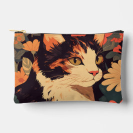 Calicoエレガント Cat inフローラガーデンスモール アクセサリーポーチ