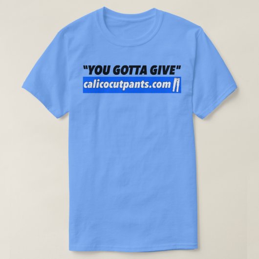 Calicoカットパンツ与え Tシャツ (デザイン正面)