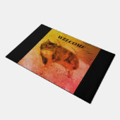 Calico Catの書式 ドアマット (アングル)