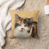 Calico Cat 絵画's – かわいいオリジナルキャットアート クッション (ブランケット)