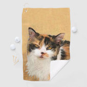 Calico Cat 絵画's – かわいいオリジナルキャットアート ゴルフタオル (インサイチュ)