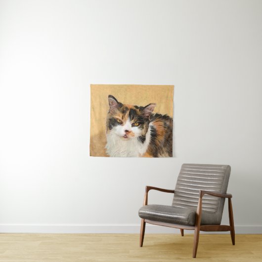 Calico Cat 絵画's – かわいいオリジナルキャットアート タペストリー (インサイチュ(横))