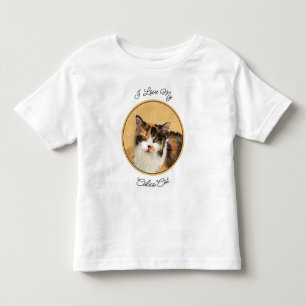 Calico Cat 絵画's – かわいいオリジナルキャットアート トドラーTシャツ
