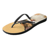 Calico Cat 絵画's – かわいいオリジナルキャットアート ビーチサンダル (アングル)