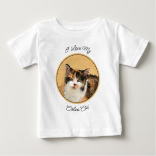 Calico Cat 絵画's – かわいいオリジナルキャットアート ベビーTシャツ