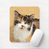 Calico Cat 絵画's – かわいいオリジナルキャットアート マウスパッド (マウス)