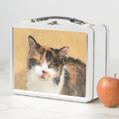 Calico Cat 絵画's – かわいいオリジナルキャットアート メタルランチボックス (インサイチュ)