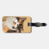 Calico Cat 絵画's – かわいいオリジナルキャットアート ラゲッジタグ (裏面横)