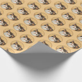 Calico Cat 絵画's – かわいいオリジナルキャットアート ラッピングペーパー (角)