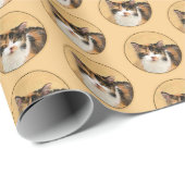Calico Cat 絵画's – かわいいオリジナルキャットアート ラッピングペーパー (ロールコーナー)