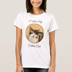 Calico Cat 絵画's – かわいいオリジナルキャットアート Tシャツ