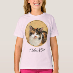 Calico Cat 絵画's – かわいいオリジナルキャットアートT-Shir Tシャツ