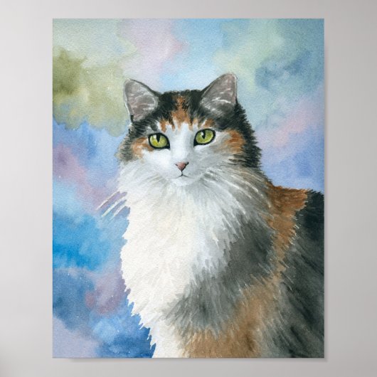Calico Cat 572トリーガメのシェルブルー ポスター (正面)