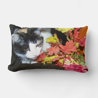 Calico Cat Autumn Decor Pillow ランバークッション