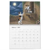 Calico Cat Calendar カレンダー (2月 2027)