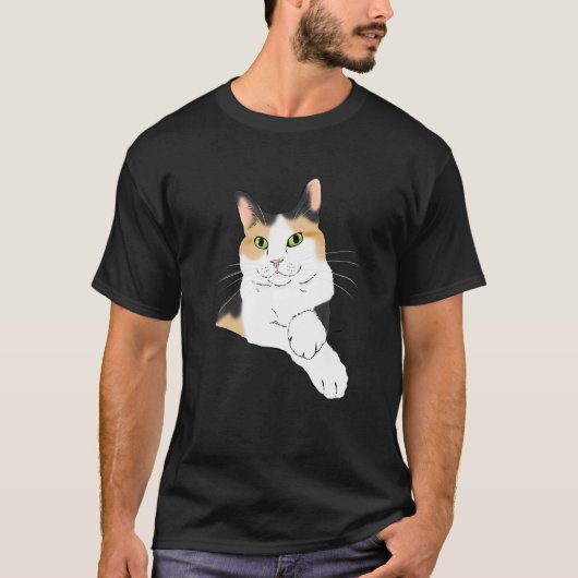 Calico Cat, Calico Mom, Calico Lover,猫好き, C Tシャツ (正面)