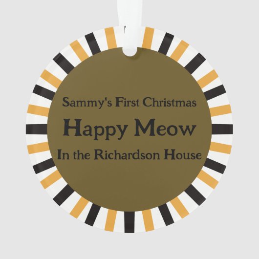 Calico Cat First Christmas オーナメント (裏面)