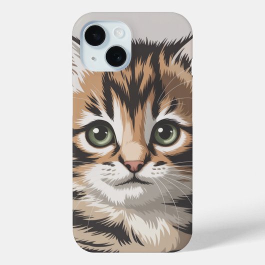 Calico Cat Illustration  for Cat Lovers Case-Mate iPhoneケース (裏面)