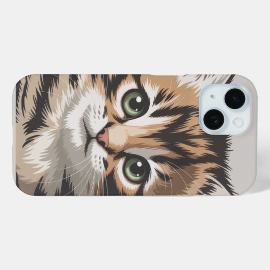 Calico Cat Illustration  for Cat Lovers Case-Mate iPhoneケース (裏面 (横))