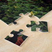 Calico Cat on a Stool in a Greenhouse ジグソーパズル (側面)