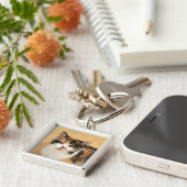 Calico Cat Painting - Cute Original Cat Art キーホルダー (側面)