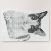 Calico Cat Retro Halftone ジグソーパズル (横)