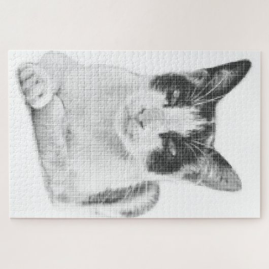 Calico Cat Retro Halftone ジグソーパズル (横)