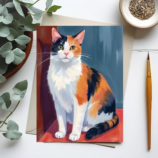 Calico Cat | Watercolor Pretty Kitten Cat Pet ポストカード