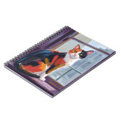 Calico Cat | Watercolor Windowsill Pet ノートブック (左側)