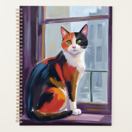 Calico Cat | Watercolor Windowsill Pet プランナー手帳