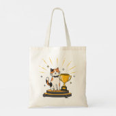 Calico Cat Wins Trophy - Tote トートバッグ (裏面)