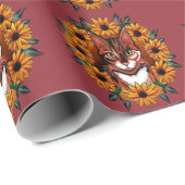 Calico Cat With Black-eyed Susan Maryland State  ラッピングペーパー (ロールコーナー)