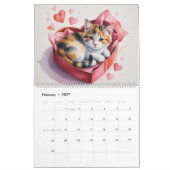 Calico Cats Calendar カレンダー (2月 2027)