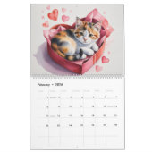 Calico Cats Calendar カレンダー (2月 2026)
