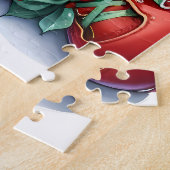 Calico Kittenとの眠るクリスマス小妖精や小人 ジグソーパズル (側面)