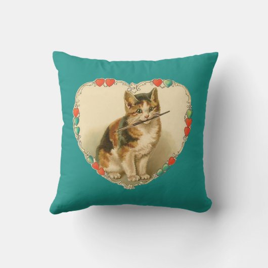 Calico Kittenのハート クッション (裏面)