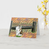 Calico Kitty Cat 考え's of Youカード カード (黄色い花)