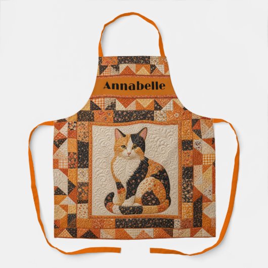 Calico Quilt Personalize エプロン (正面)