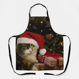 Calico Santa Kitty Apron エプロン