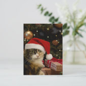 Calico Santa Kitty Postcard ポストカード (スタンド正面)