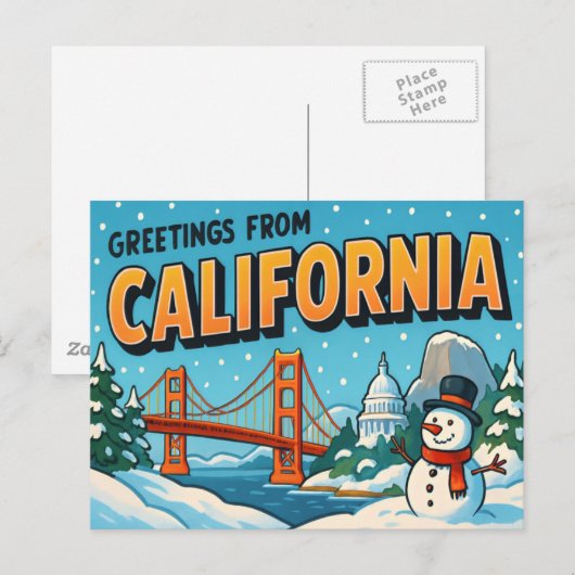 CALIFORNIAはがき ポストカード (正面/裏面)