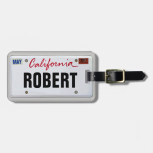 Californiaライセンスプレート(お客様の名前) ラゲッジタグ