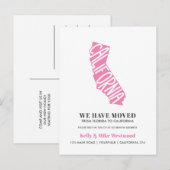CALIFORNIA新しいアドレスを移動したNew Home ポストカード (正面/裏面)