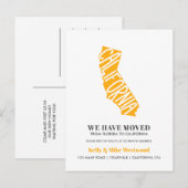 CALIFORNIA新しいアドレスを移動したNew Home ポストカード (正面/裏面)