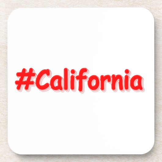 「#California」かわいいデザイン。今買は コースター (正面)