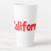 「#California」かわいいデザイン。買今 カフェラテマグ (正面)