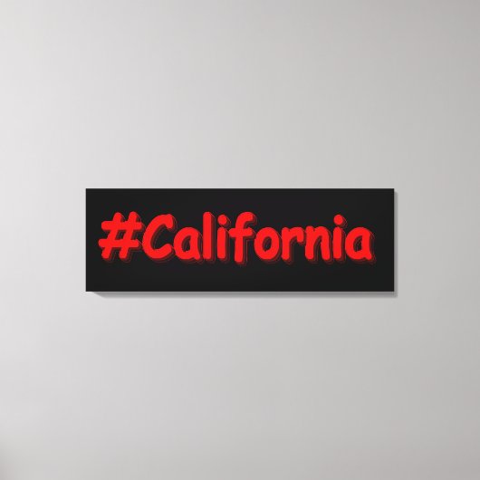 「#California」かわいいデザイン。買今 キャンバスプリント (正面)