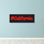 「#California」かわいいデザイン。買今 キャンバスプリント (インサイチュ (ウッドフロア))